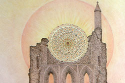 Byland Abbey Sunrise Mandala by Carolyn Smith